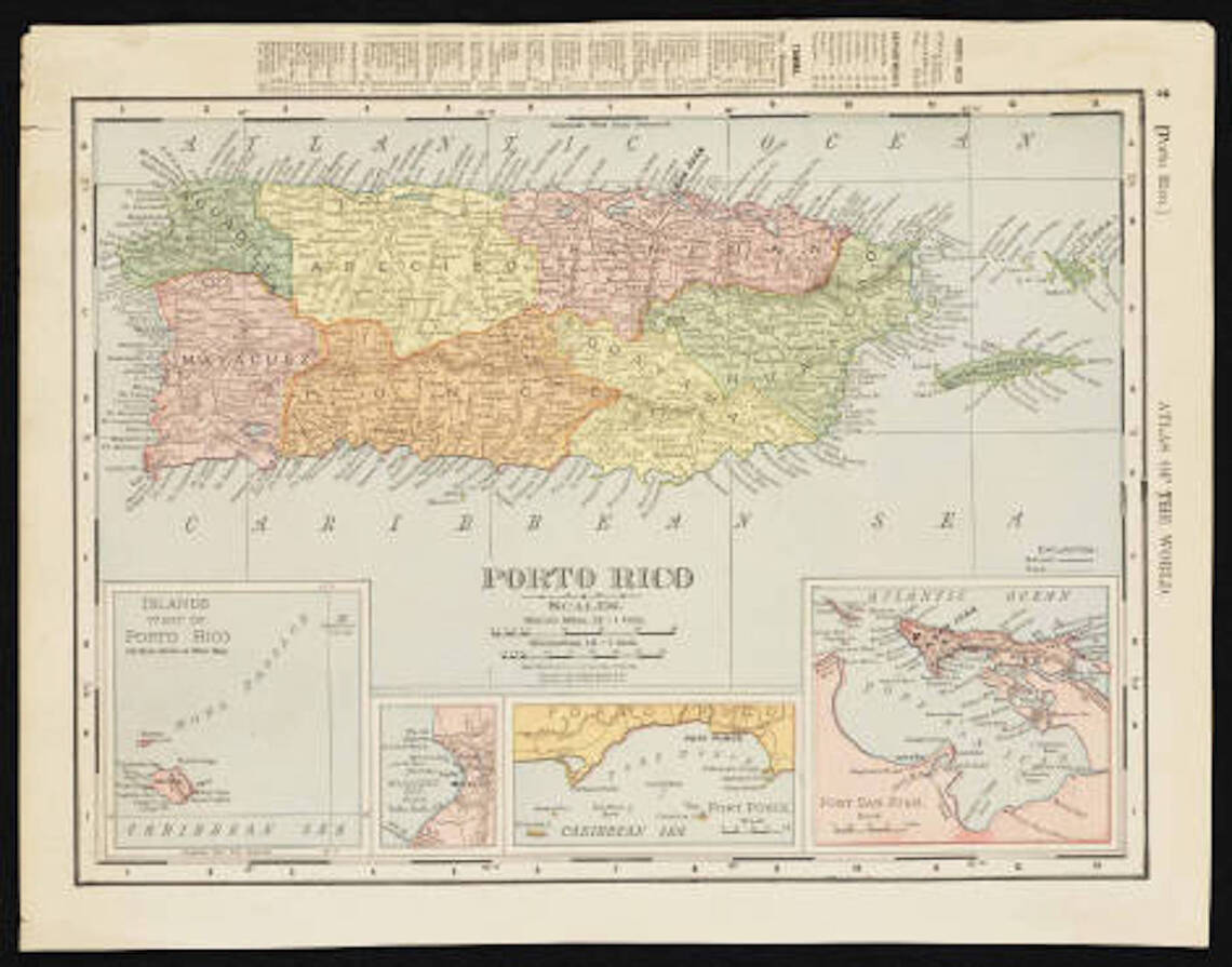 Map of Puerto Rico 1898